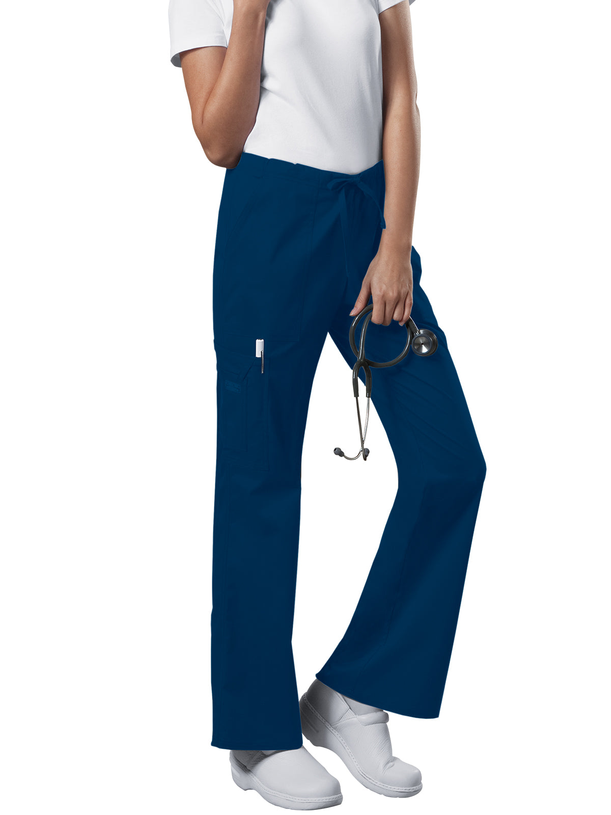 Women's Mid Rise Drawstring Cargo Scrub Pant