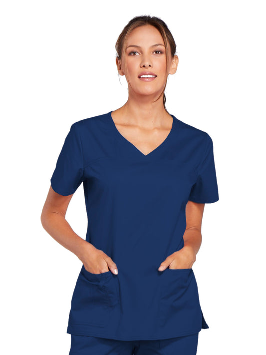 Women's 3-Pocket V-Neck Scrub Top