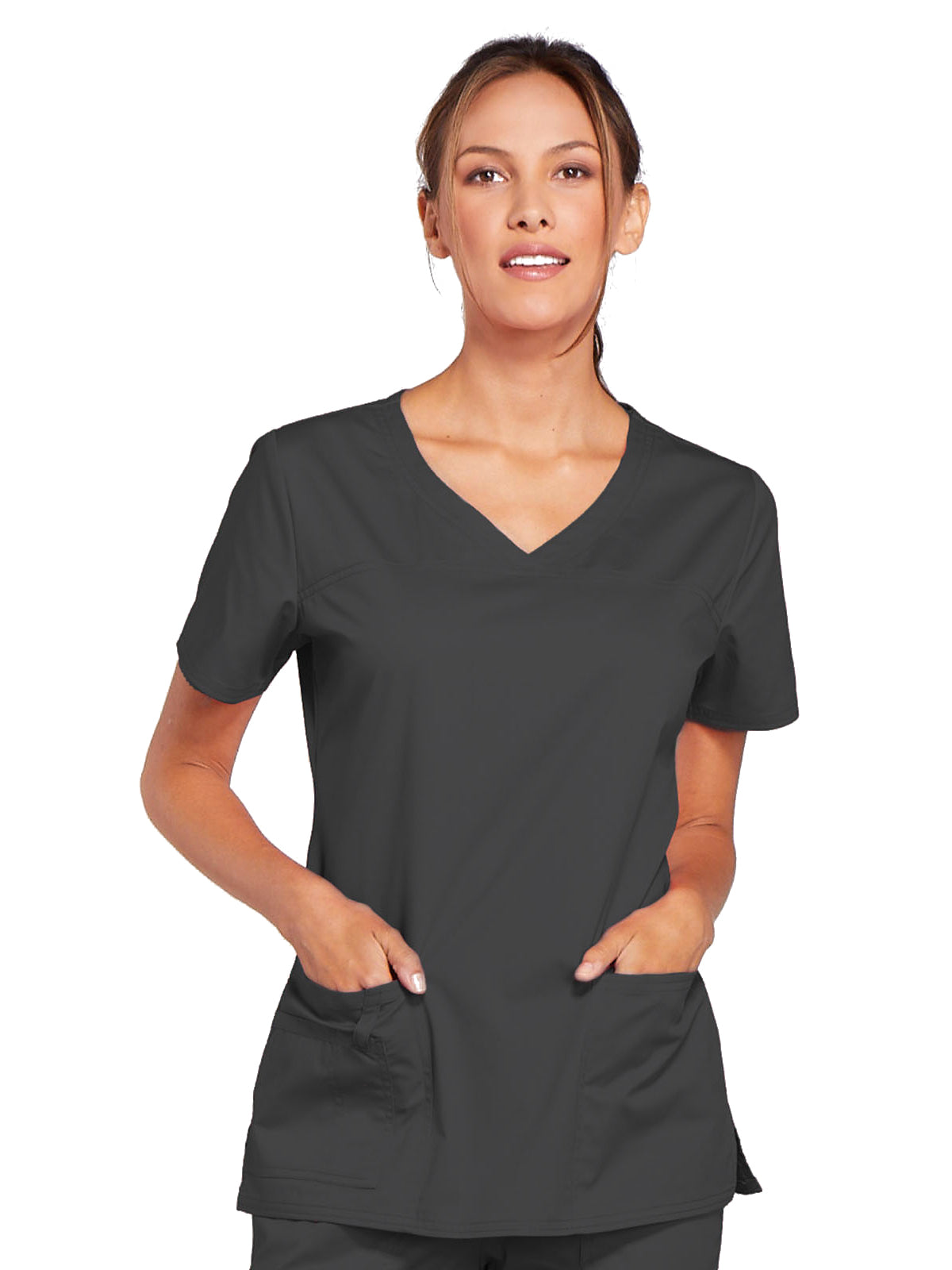 Women's 3-Pocket V-Neck Scrub Top