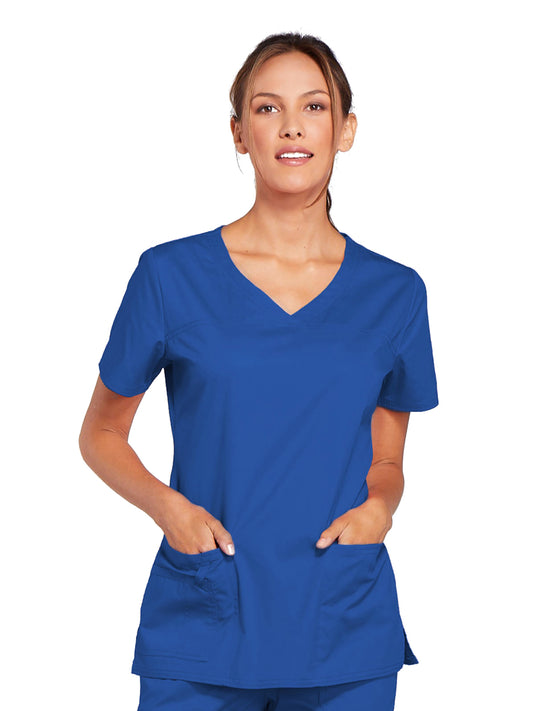 Women's 3-Pocket V-Neck Scrub Top