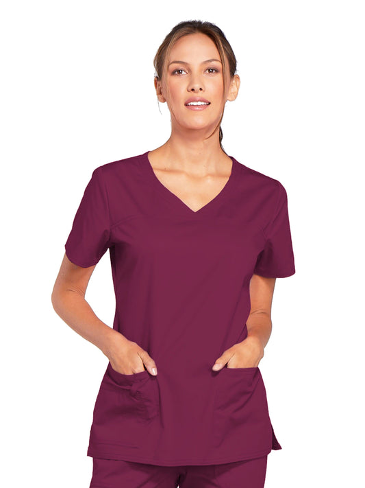 Women's 3-Pocket V-Neck Scrub Top