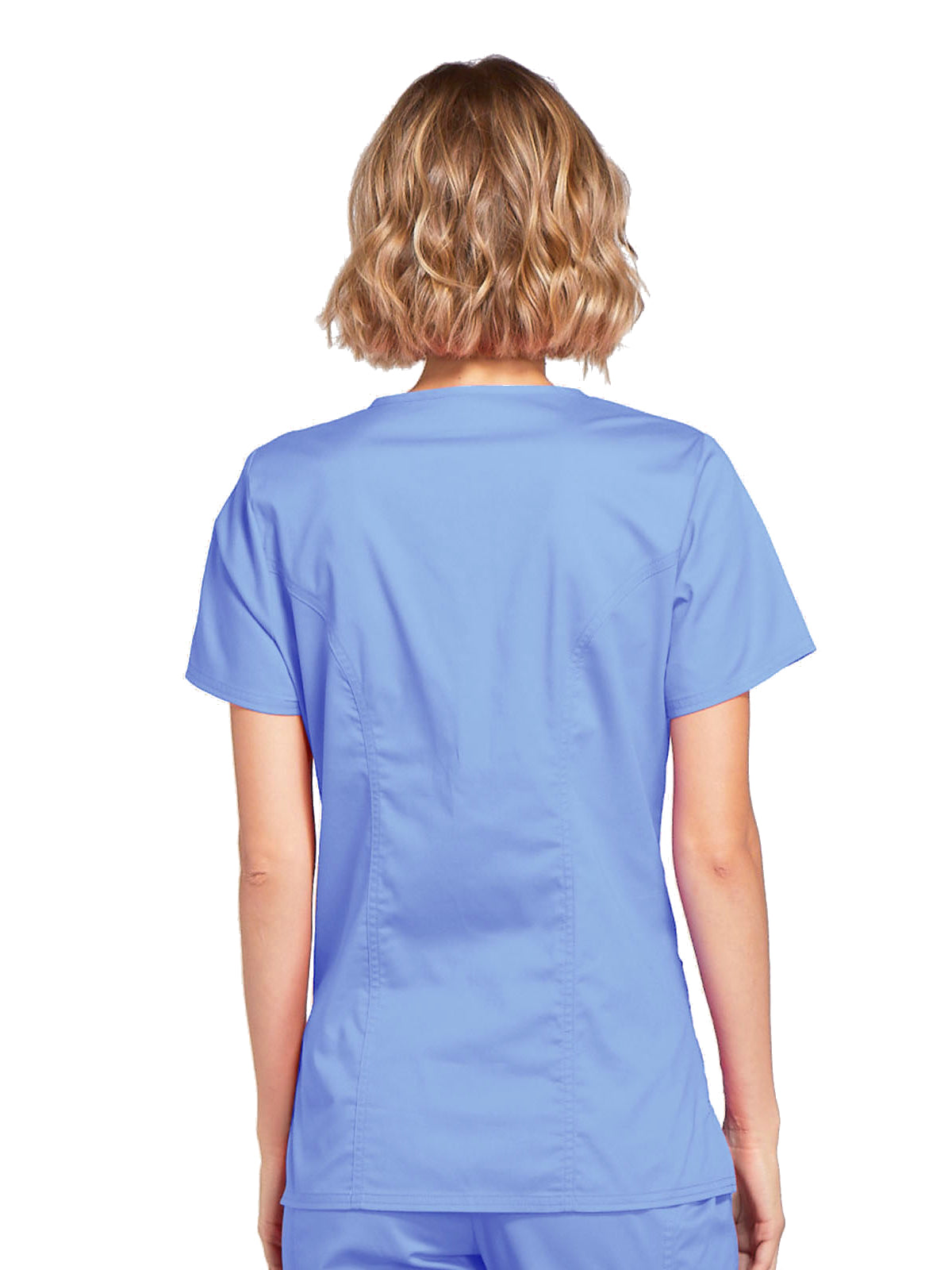 Women's 3-Pocket Mock Wrap Scrub Top