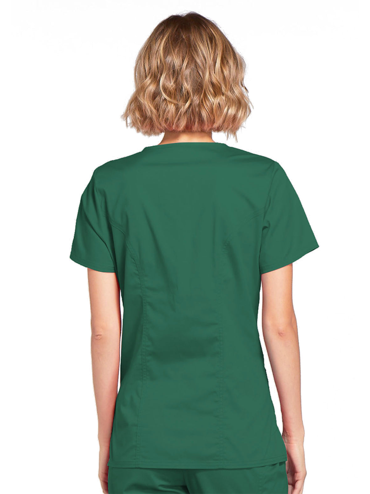 Women's 3-Pocket Mock Wrap Scrub Top