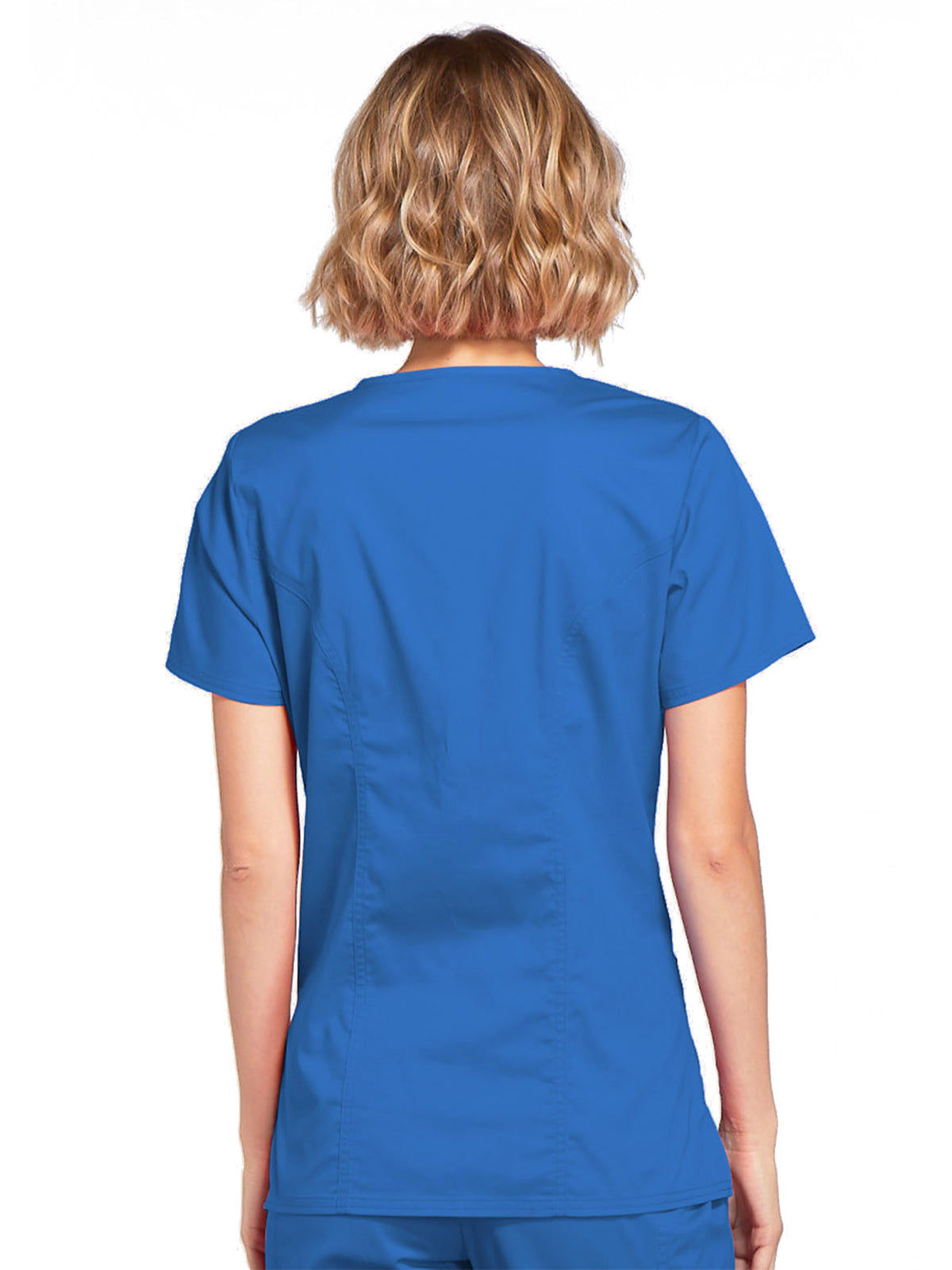 Women's 3-Pocket Mock Wrap Scrub Top