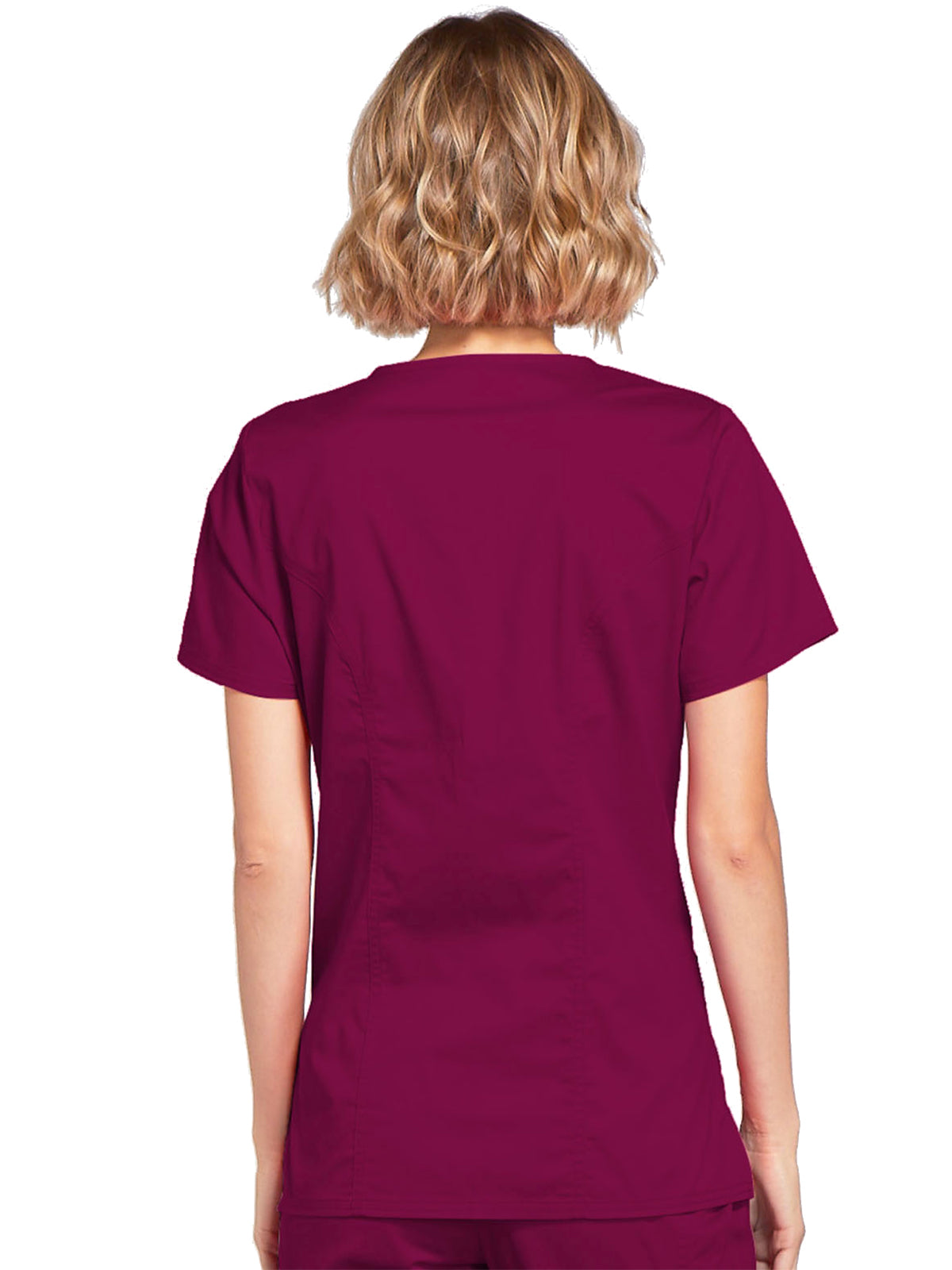 Women's 3-Pocket Mock Wrap Scrub Top