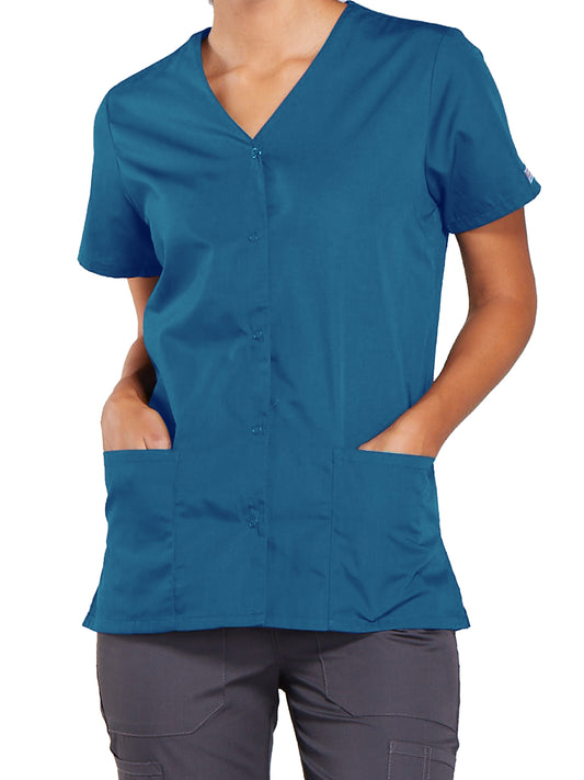 Women's Snap Front Scrub Top