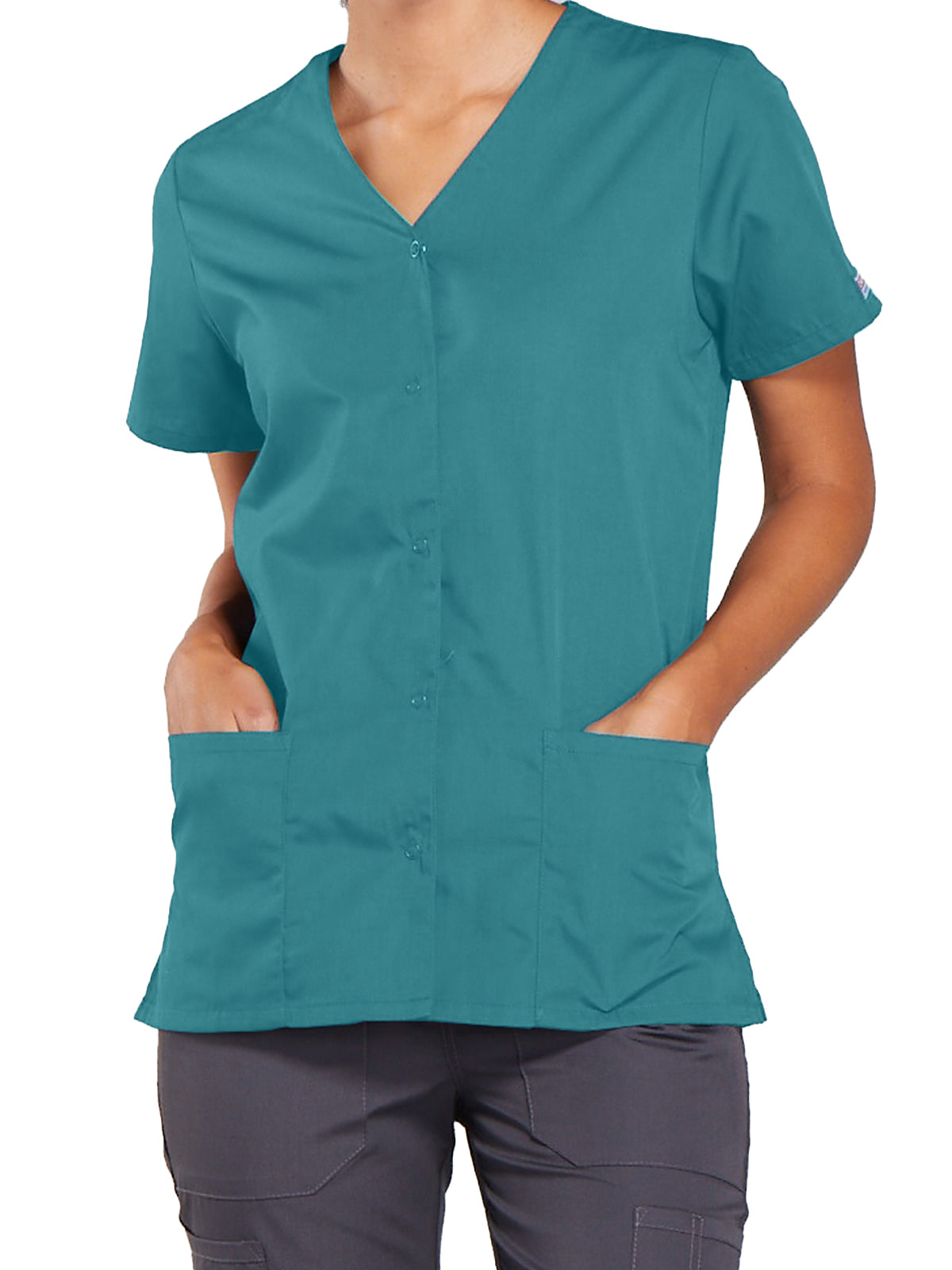 Women's Snap Front Scrub Top