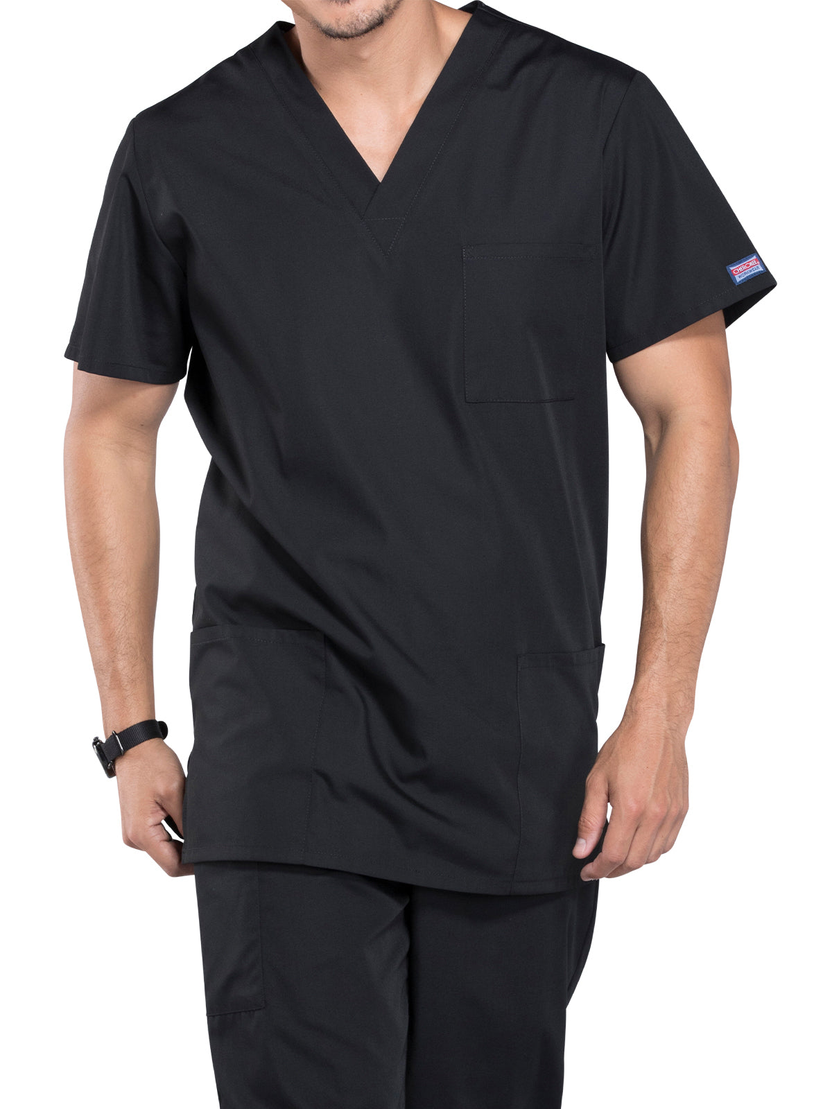 Unisex 3-Pocket V-Neck Scrub Top