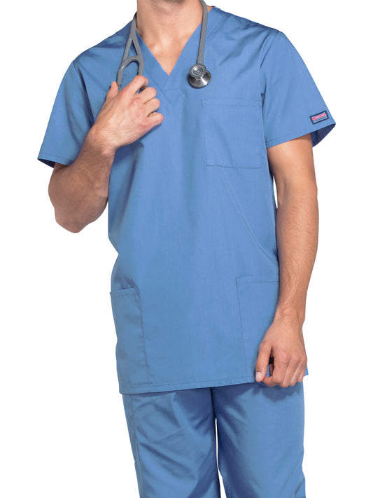 Unisex 3-Pocket V-Neck Scrub Top