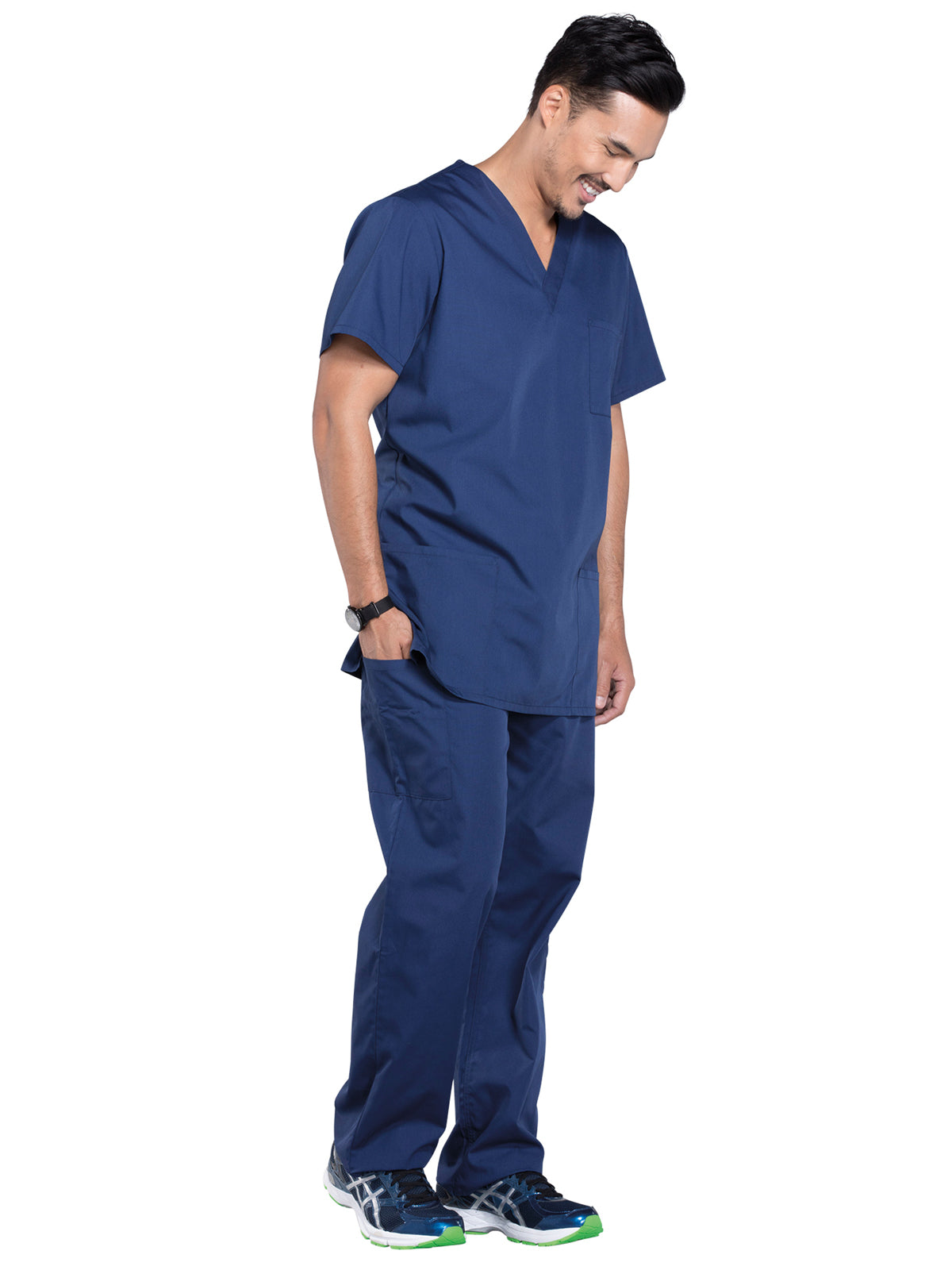 Unisex 3-Pocket V-Neck Scrub Top