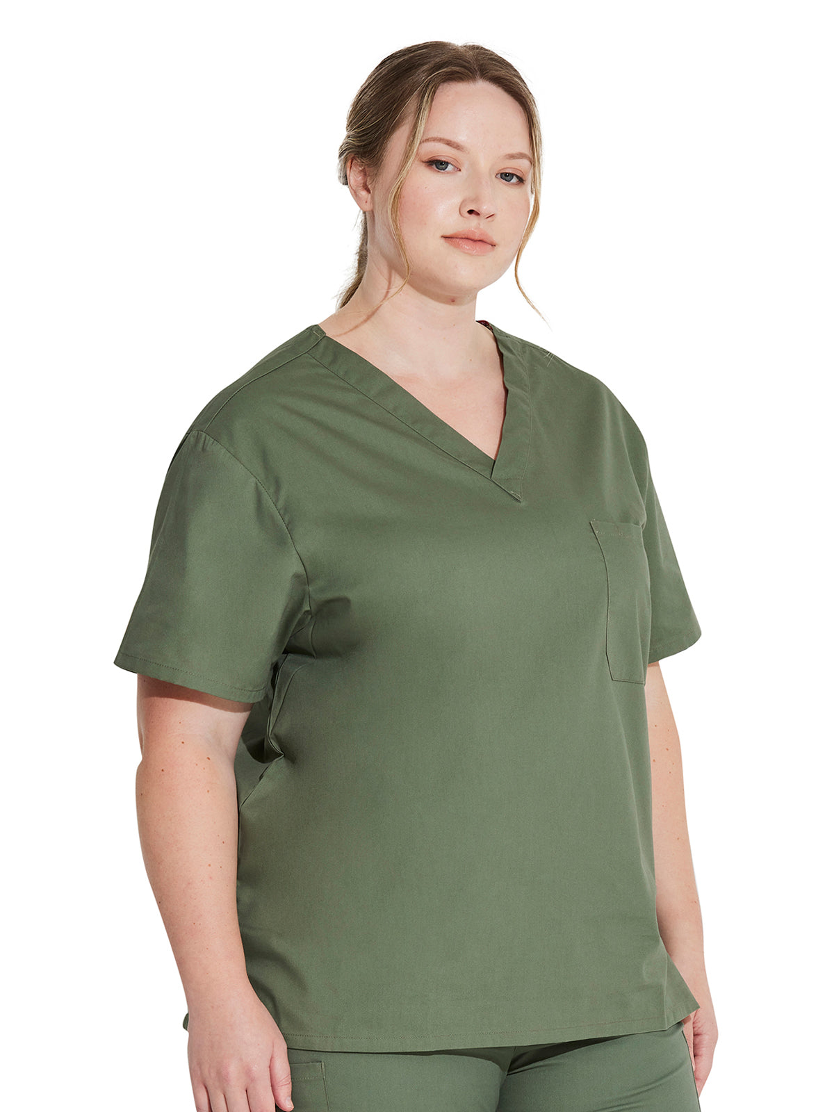 Unisex 1-Pocket Tuckable V-Neck Top