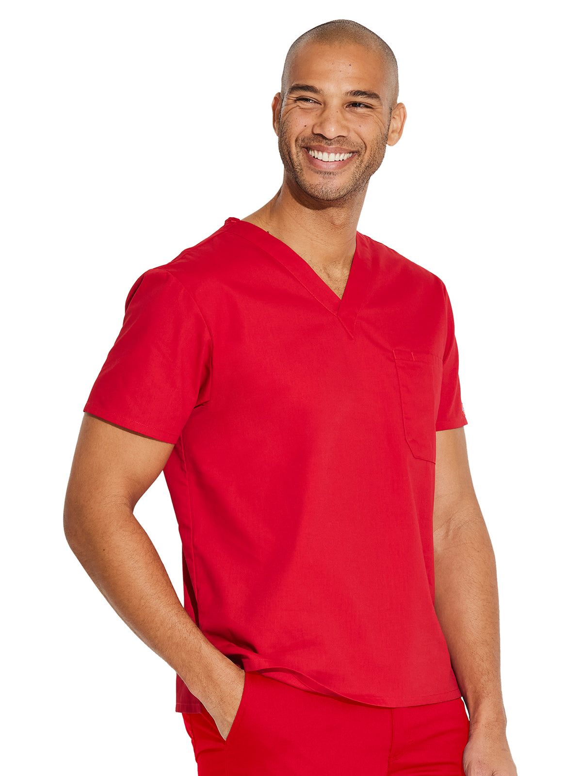 Unisex 1-Pocket Tuckable V-Neck Top