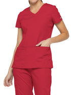 Women's 4-Pocket V-Neck Top - 85906 - Red