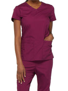 Women's 4-Pocket V-Neck Top - 85906 - Wine