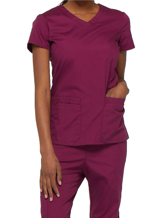 Women's 6-Pocket V-Neck Scrub Top