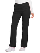 Women's 6-Pocket Mid Rise Cargo Pant - 86206 - Black