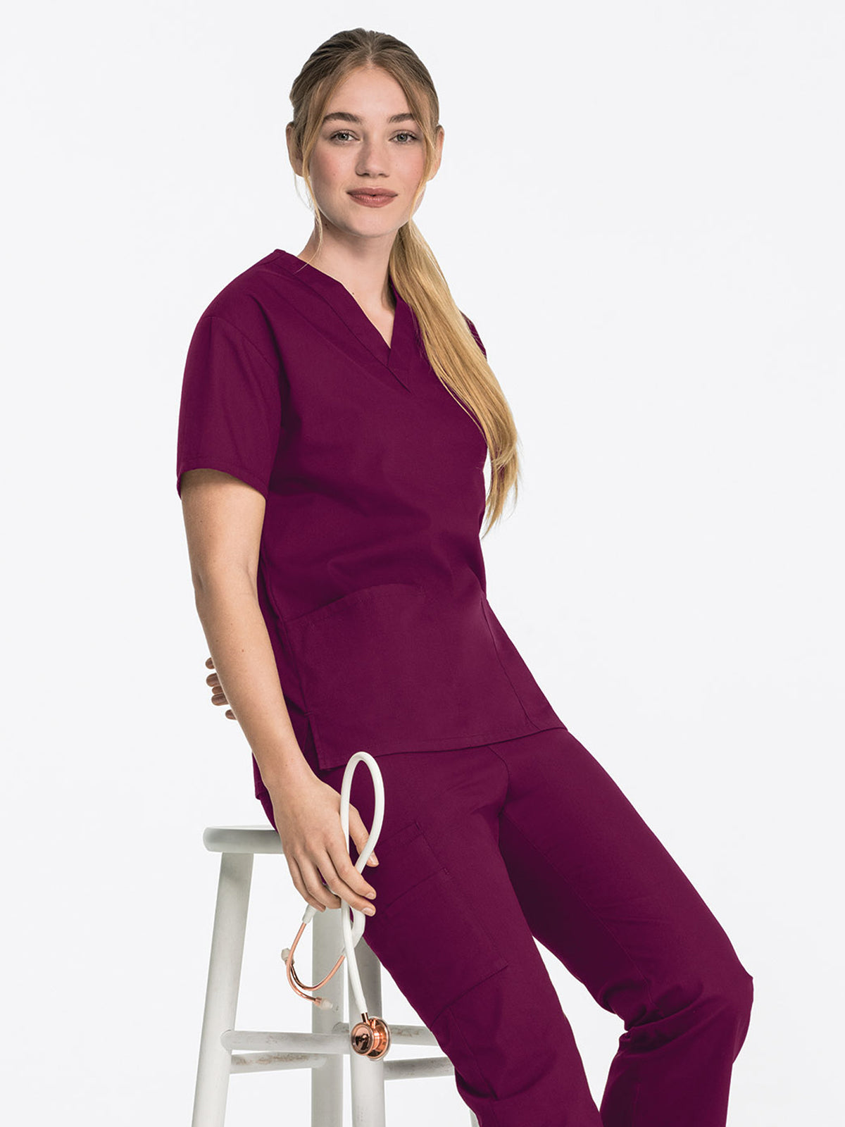 Women's 2-Pocket V-Neck Scrub Top