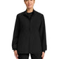Women's 2-Pocket Zip Up Scrub Jacket - CK00013A - Black
