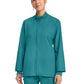 Women's 2-Pocket Zip Up Scrub Jacket - CK00013A - Teal Blue