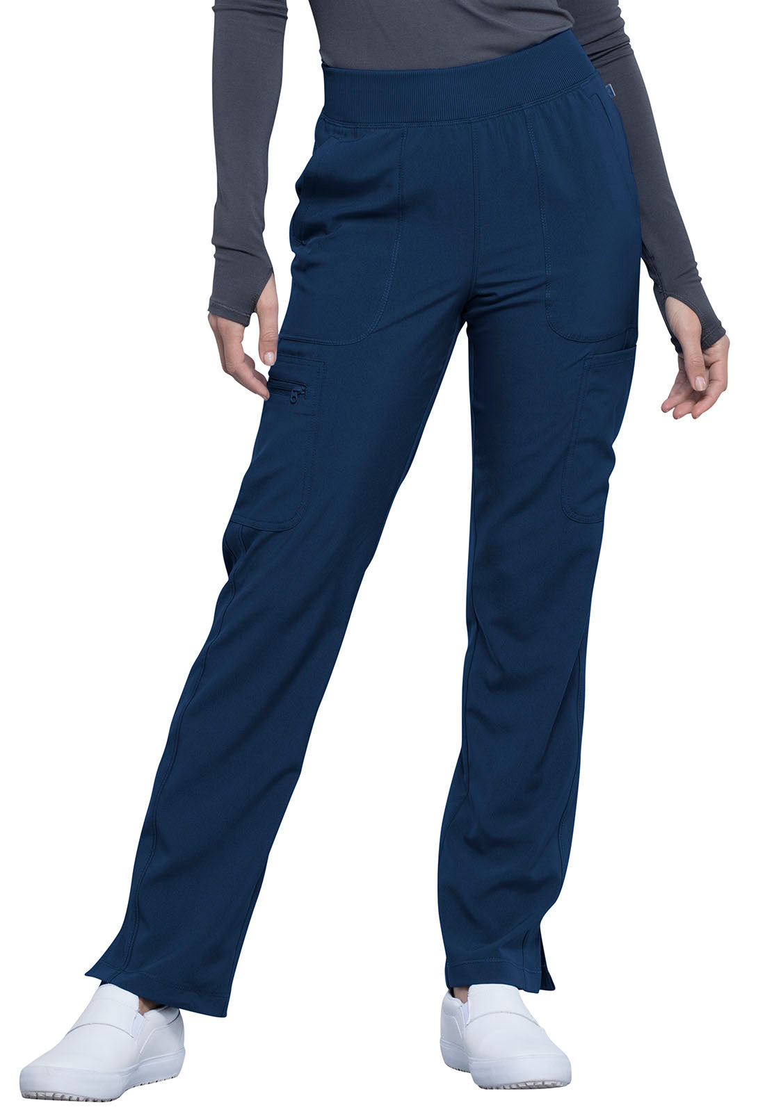 Women's 6- Pocket Mid Rise Tapered Leg Pant - CK065A - Navy