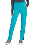 Women's 6- Pocket Mid Rise Tapered Leg Pant - CK065A - Teal Blue