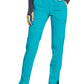 Women's 6- Pocket Mid Rise Tapered Leg Pant - CK065A - Teal Blue