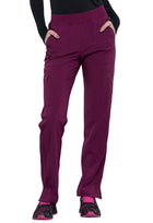 Women's 6- Pocket Mid Rise Tapered Leg Pant - CK065A - Wine
