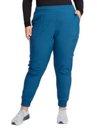Women's 6-Pocket Mid Rise Jogger - CK080A - Caribbean Blue