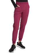 Women's 6-Pocket Mid Rise Jogger - CK080A - Wine