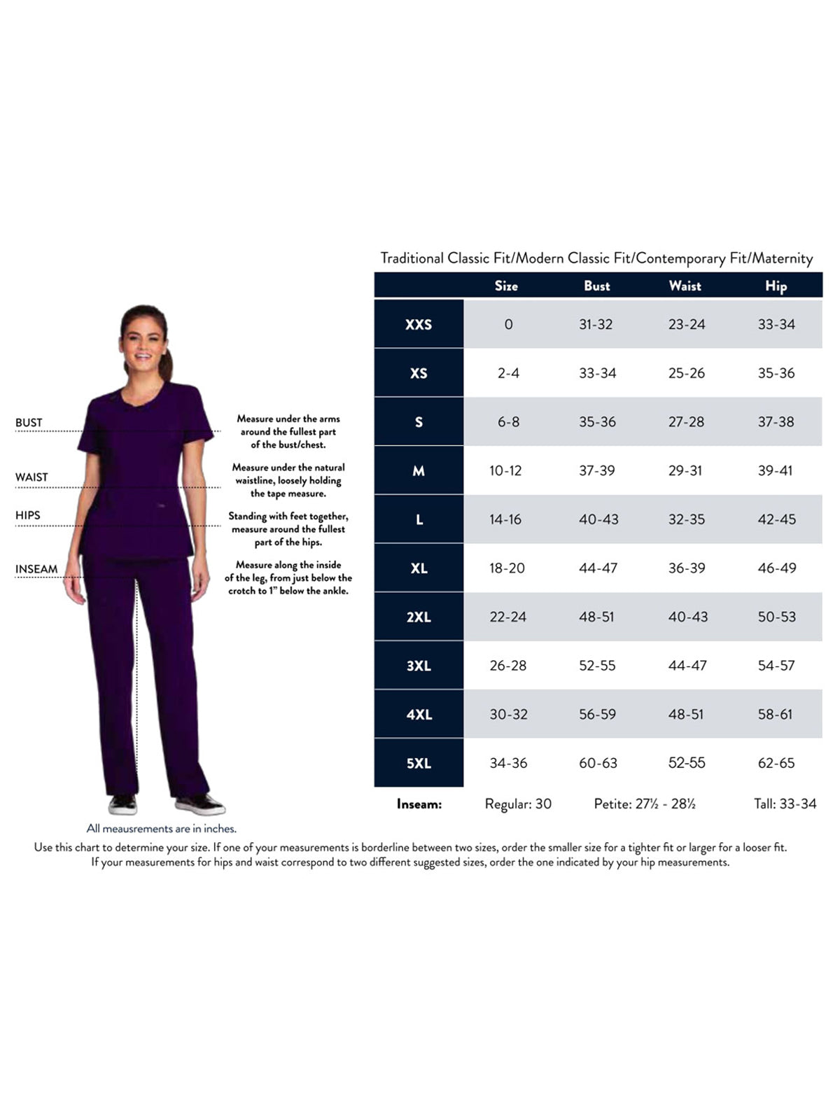 Women's 5 Pocket Tapered Leg Scrub Pant