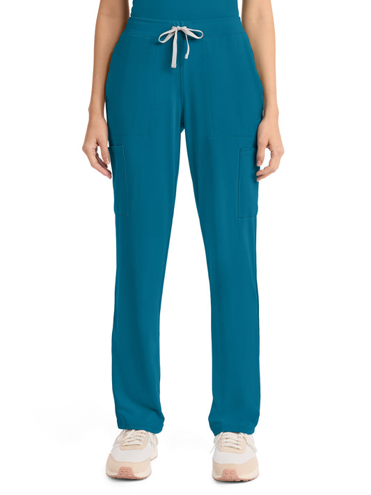 Women's 5-Pocket Straight Leg Pant - CK096 - Caribbean Blue