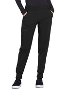 Women's 5-Pocket Mid Rise Jogger Pant - CK110A - Black