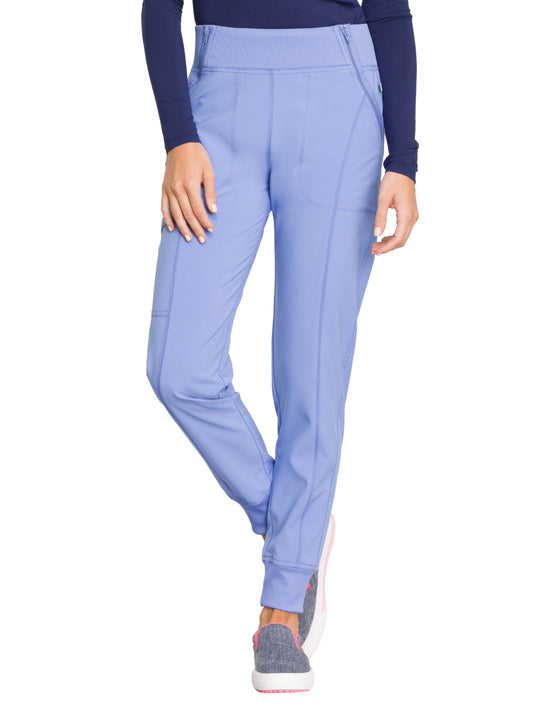 Women's Elastic Waistband Mid Rise Jogger Pant