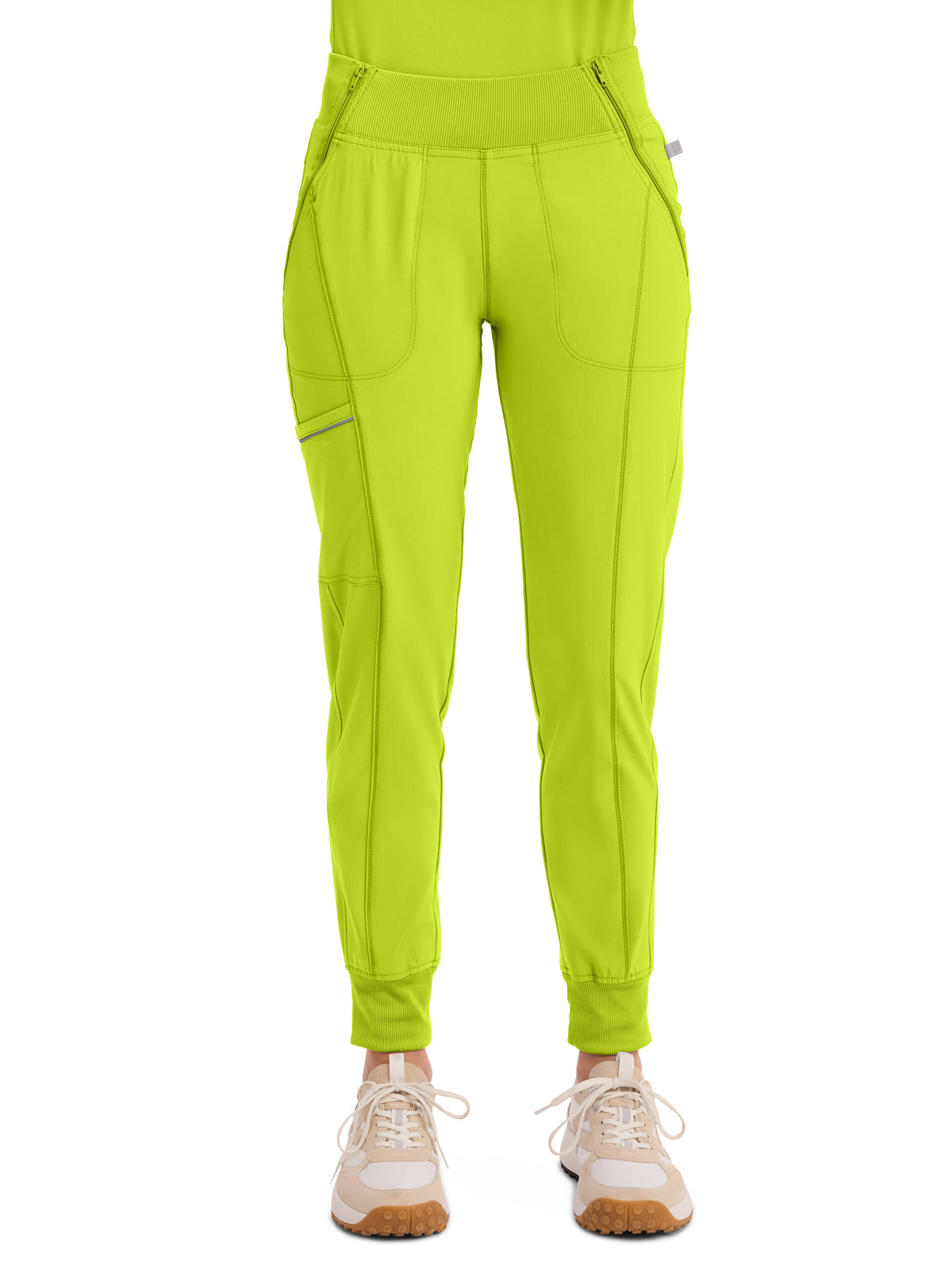 Women's 5-Pocket Mid Rise Jogger Pant - CK110A - Lime Time