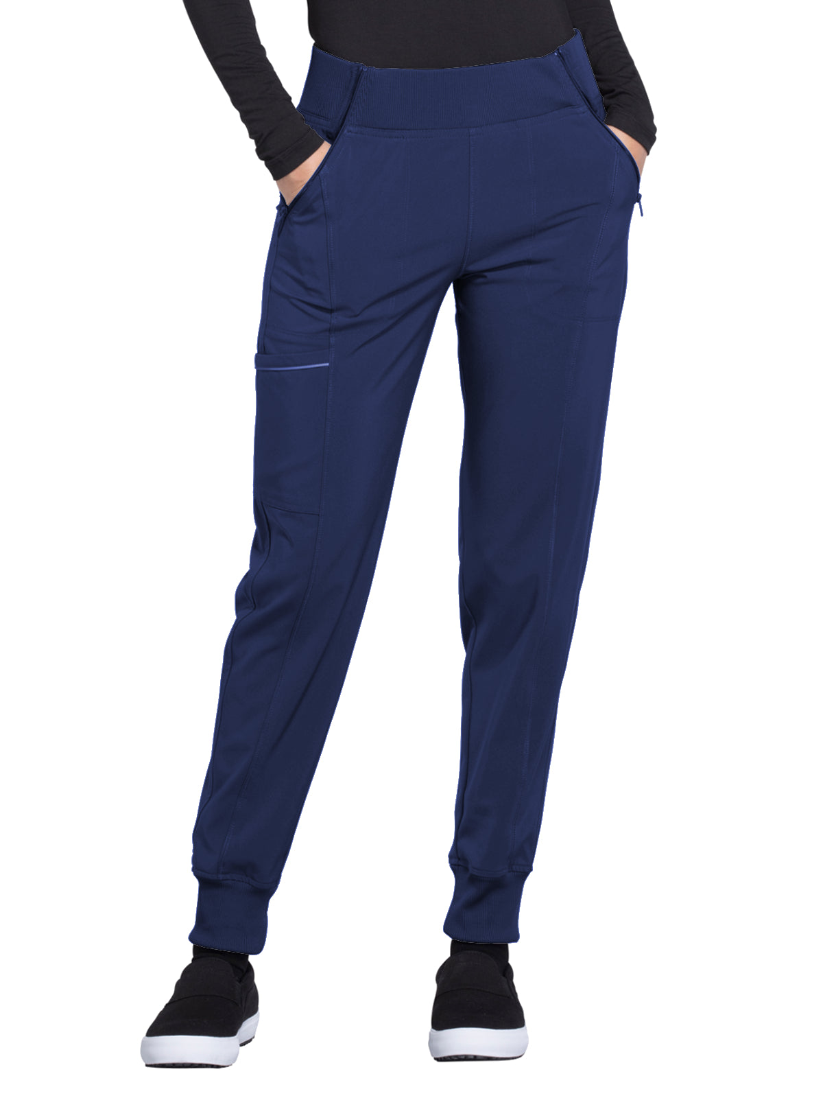 Women's 5-Pocket Mid Rise Jogger Pant - CK110A - Navy