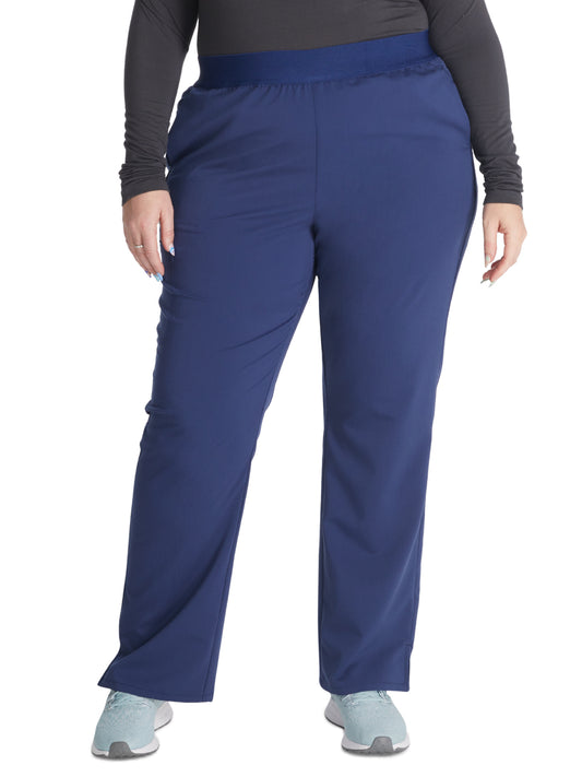 Women's Mid Rise Pull On Straight Leg Scrub Pant