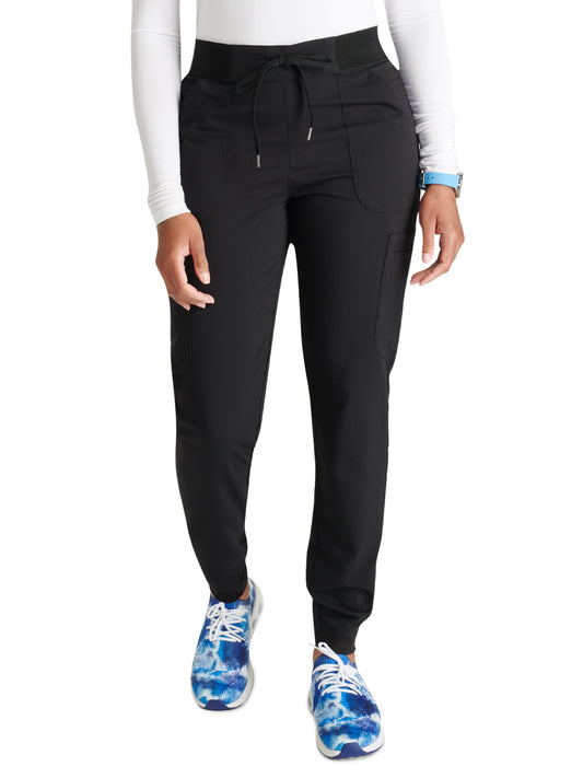 Women's Mid Rise Pull On Jogger Scrub Pant