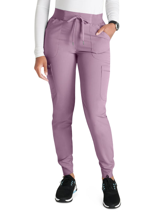 Women's Mid Rise Pull On Jogger Scrub Pant