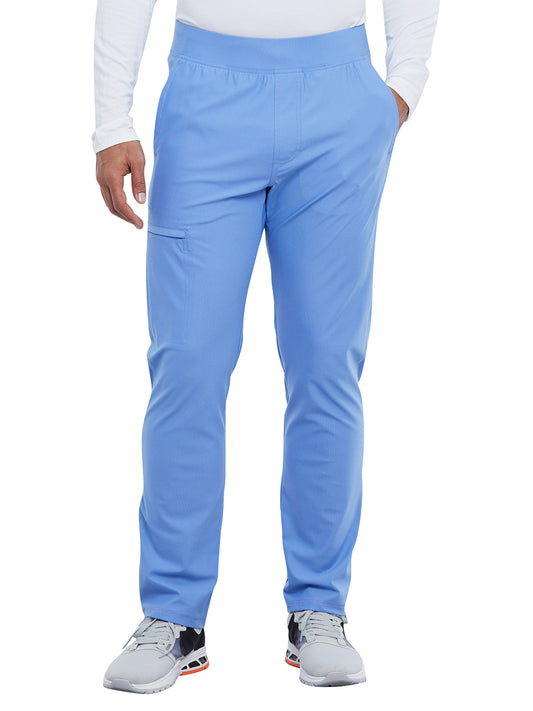 Men's Faux Front Fly Tapered Leg Pull-on Scrub Pant