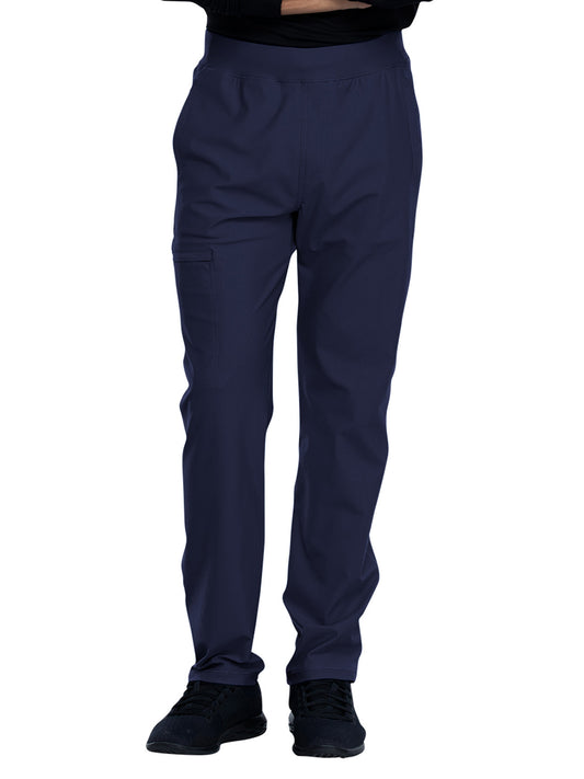 Men's 5-Pocket Faux Front Fly Tapered Leg Pant - CK185 - Navy