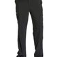 Men's Zip Fly Button Closure Tapered Leg Pant