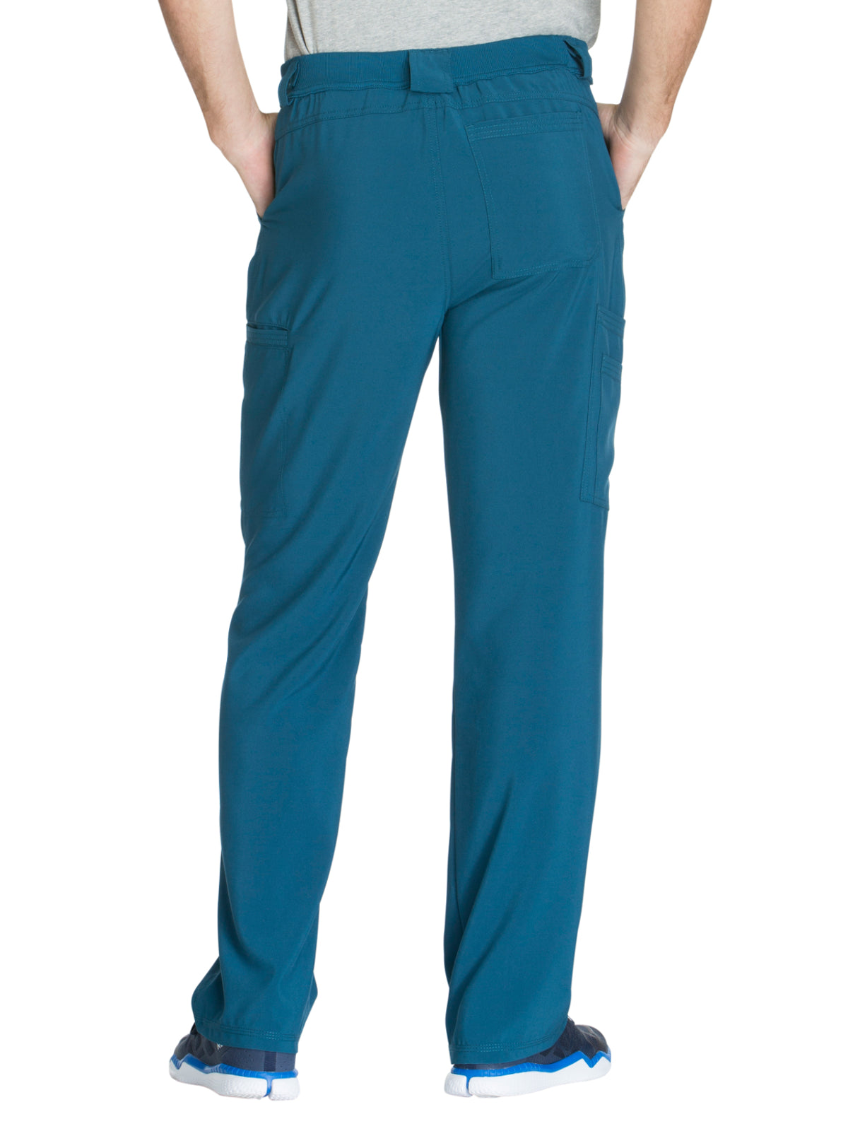 Men's Zip Fly Button Closure Tapered Leg Pant