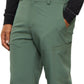 Men's Zip Fly Button Closure Tapered Leg Pant