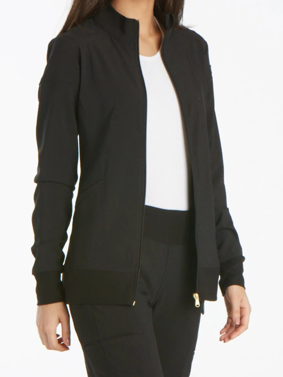 Women's 2 Pocket Zip Front Scrub Jacket