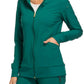 Women's 2 Pocket Zip Front Scrub Jacket