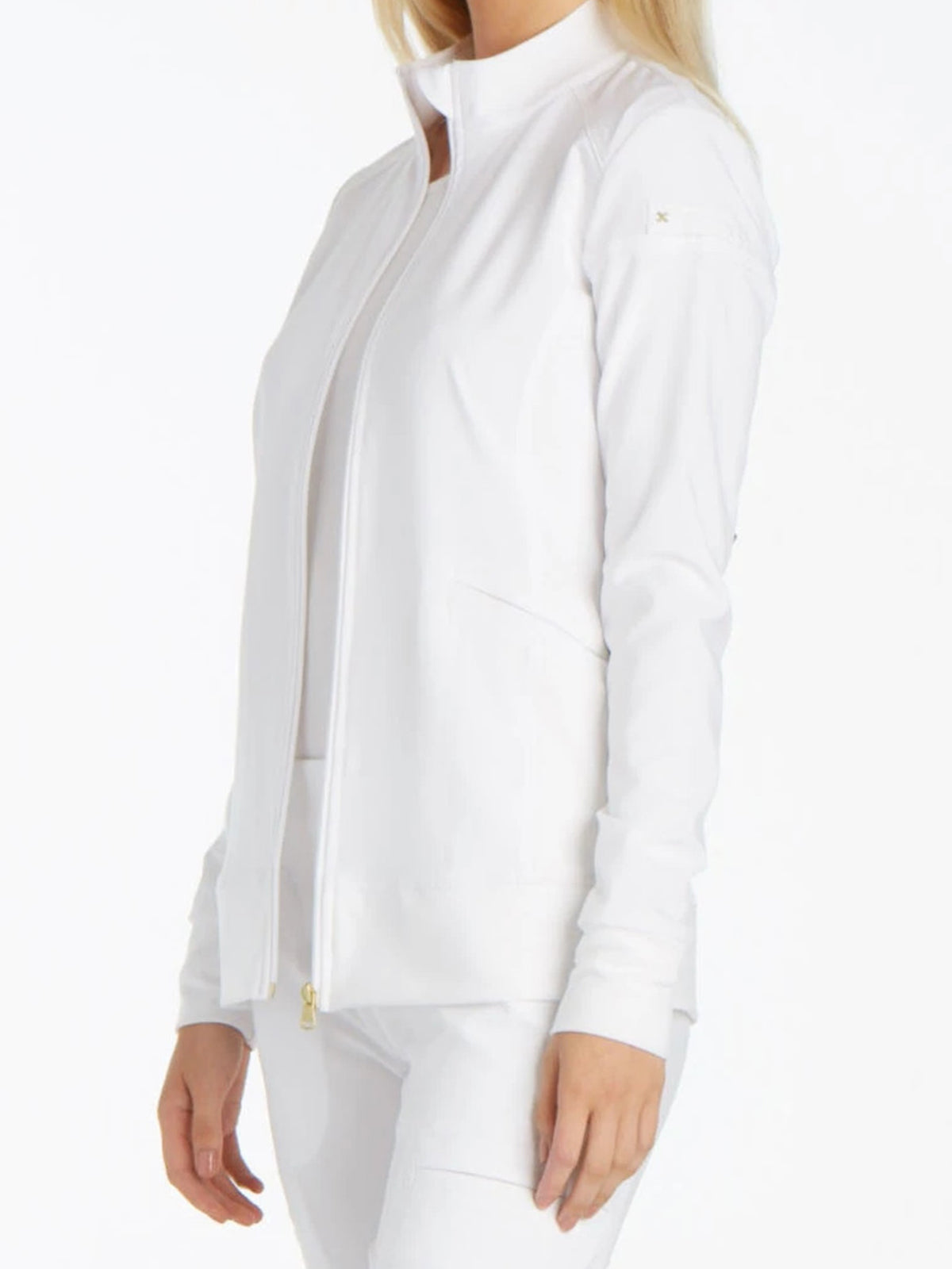 Women's 2 Pocket Zip Front Scrub Jacket