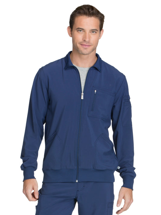 Men's 5-Pocket Zip Front Scrub Jacket