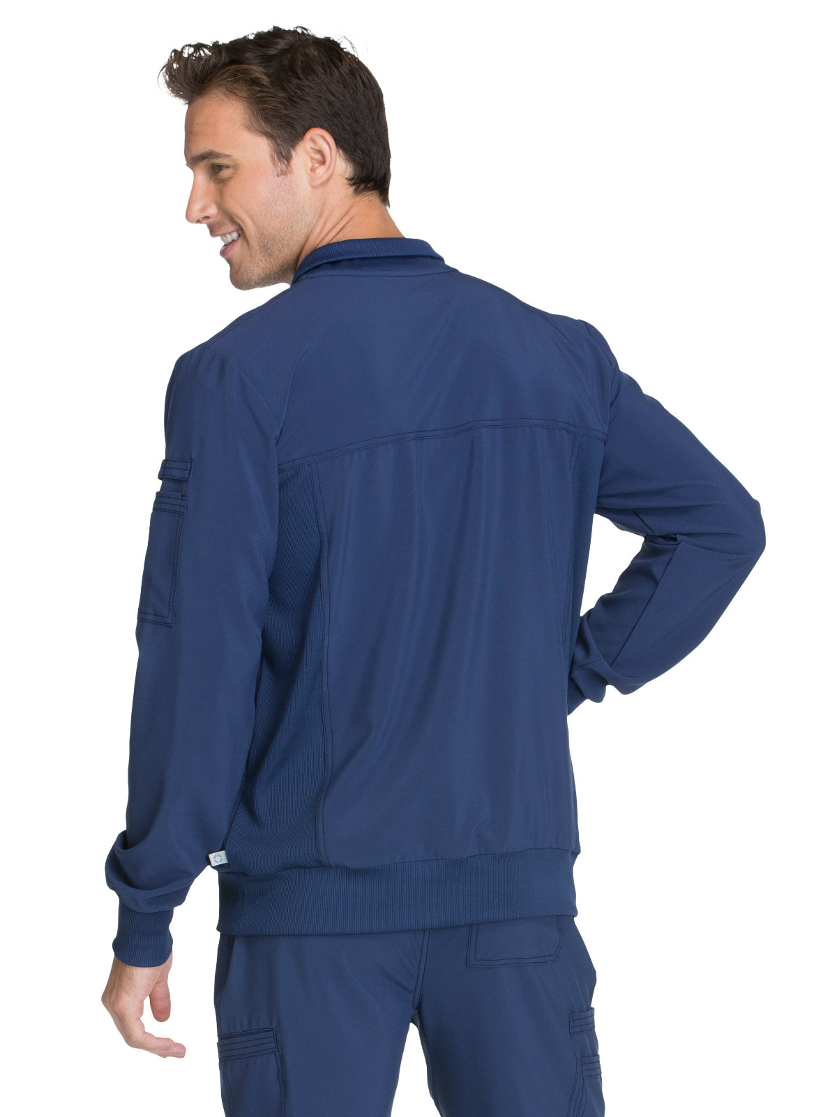 Men's 5-Pocket Zip Front Scrub Jacket