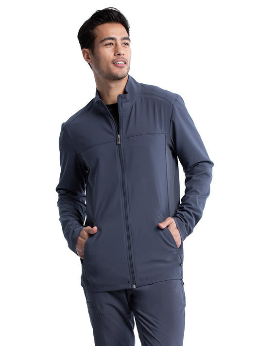 Men's Stand-up Collar Zip Front Jacket