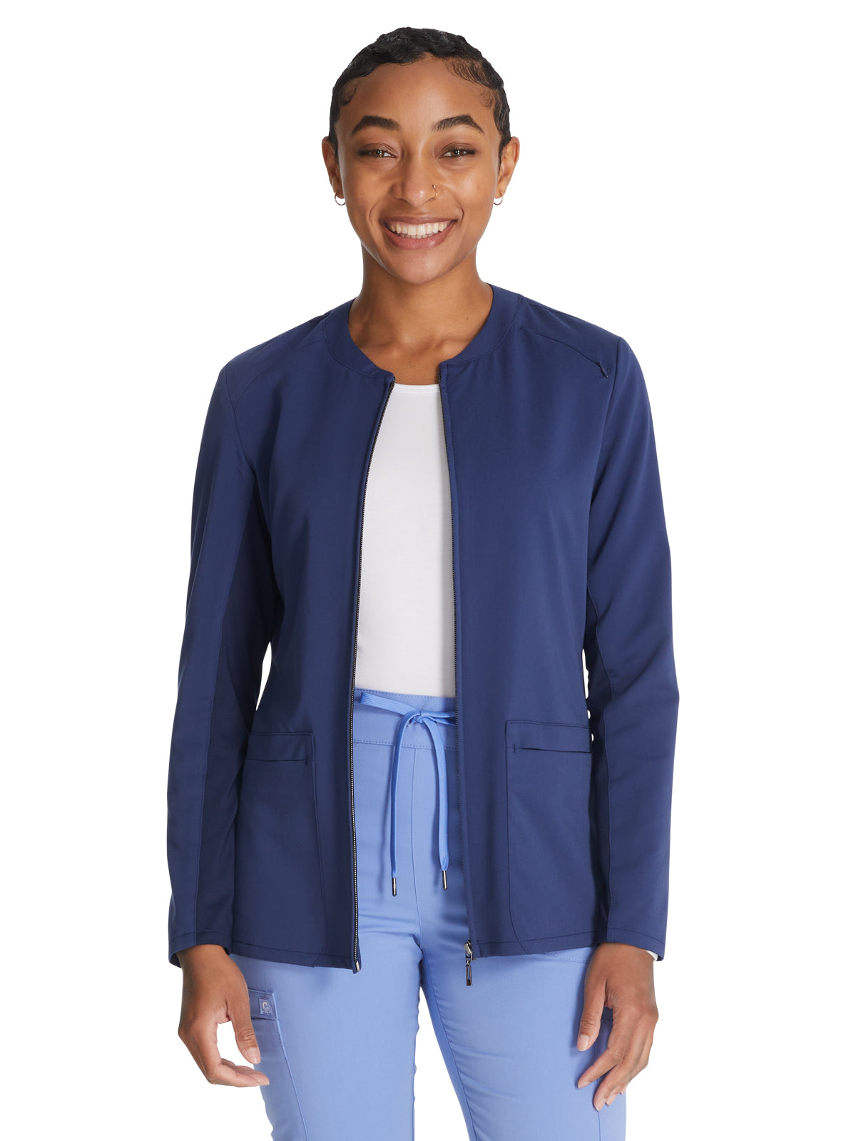 Women's Zip Front Scrub Jacket